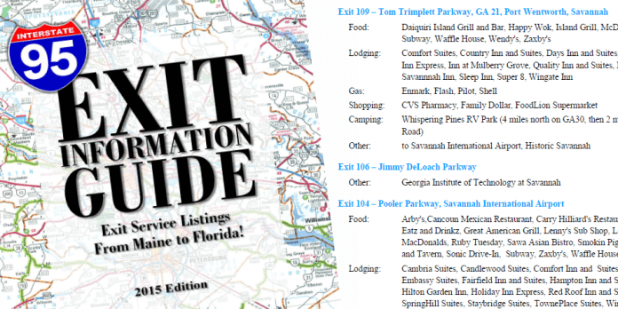 I-95 Exit Information Guide - 2015 - eBook (pdf) Edition I-95 Exit Information Guide - 2015 - eBook (pdf) Edition