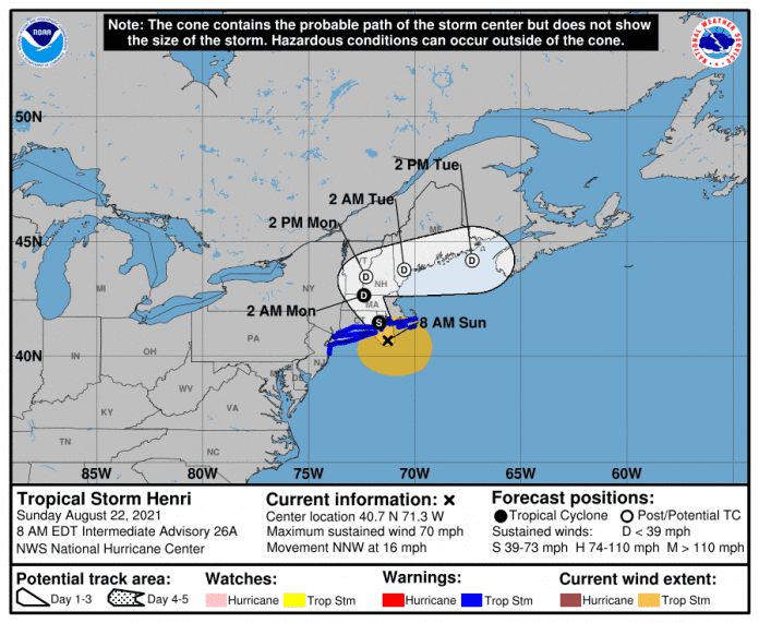 Hurricane Henri 8/22/21 | I-95 Exit Guide Hurricane Henri 8/22/21 | I-95 Exit Guide
