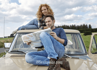 Top 10 Snowbird Destinations for I-95 Travelers Couple planning Roadtrip down I-95 | I-95 Exit Guide