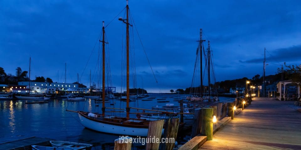 Camden, Maine Marina at Sunrise | I-95 Exit Guide