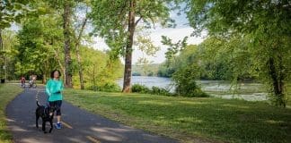 Rappahannock River Heritage Trail offers 1.6 miles of walking, hiking and biking trails. Photo Credit: Fredericksburg Economic Development & Tourism