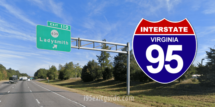 960x480-i-95-ladysmith-virginia-exit-110 Virginia I-95 Traffic | I-95 Construction | I-95 Exit Guide